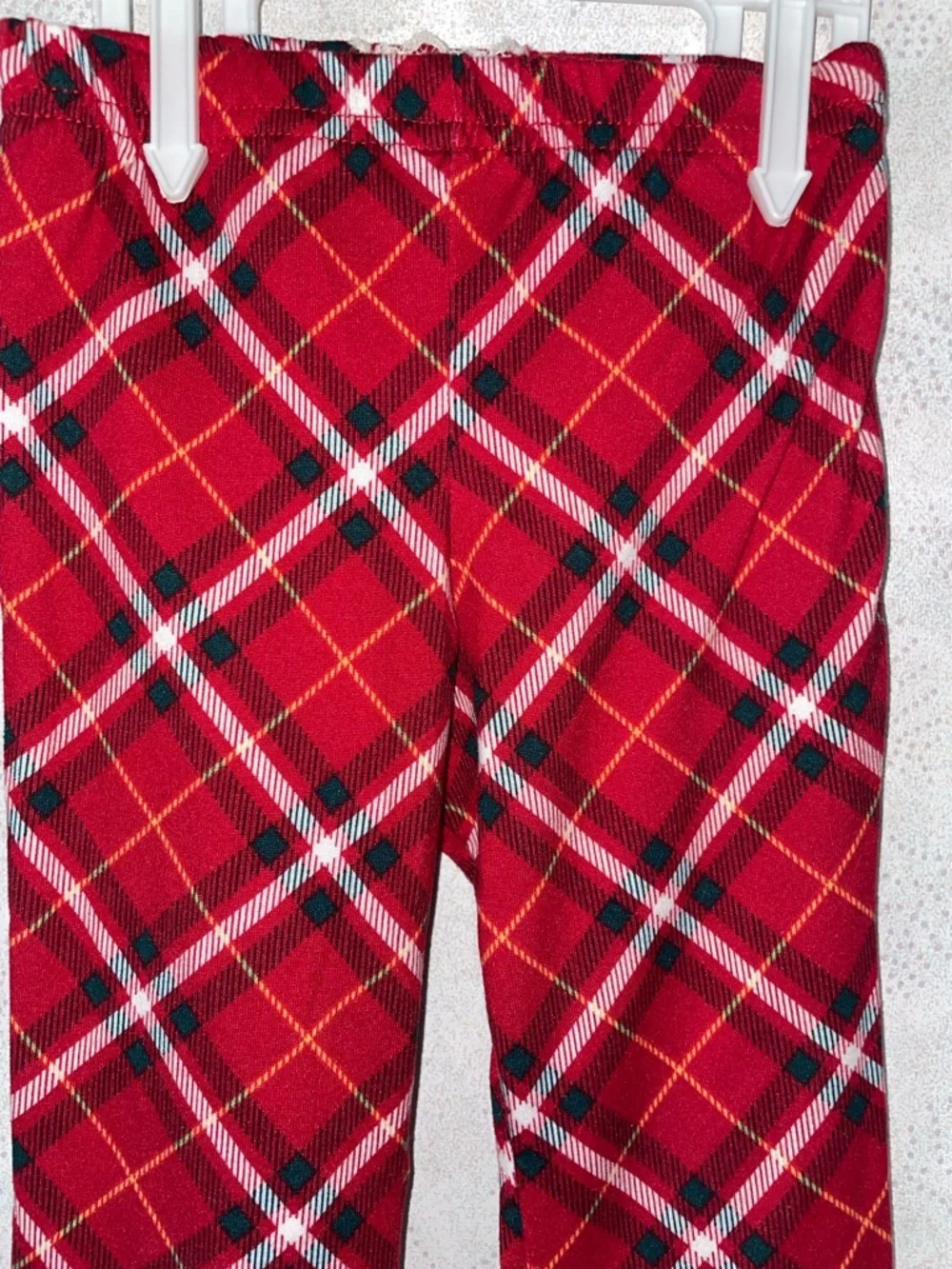 btween Red Knit Sweater with Red Plaid Flare Pants Kids Matching Set - Picture 4 of 7